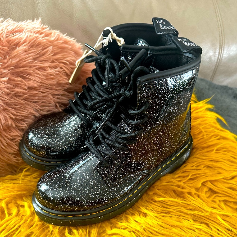 Dr. Martens Juniors 1460 Glitter Lace Up Boots